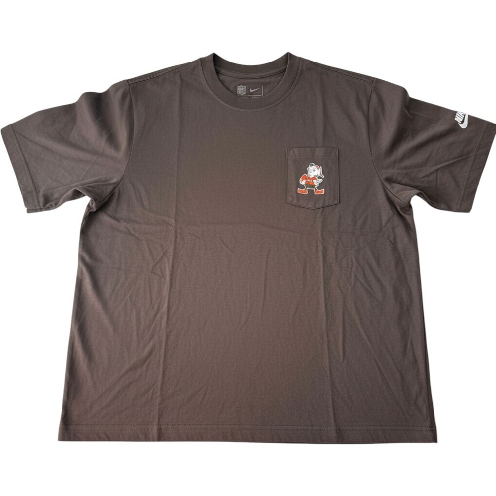 Nike NFL Cleveland Browns Cropped Oversize Pocket Tee Shirt Womens XL NEW NFLs